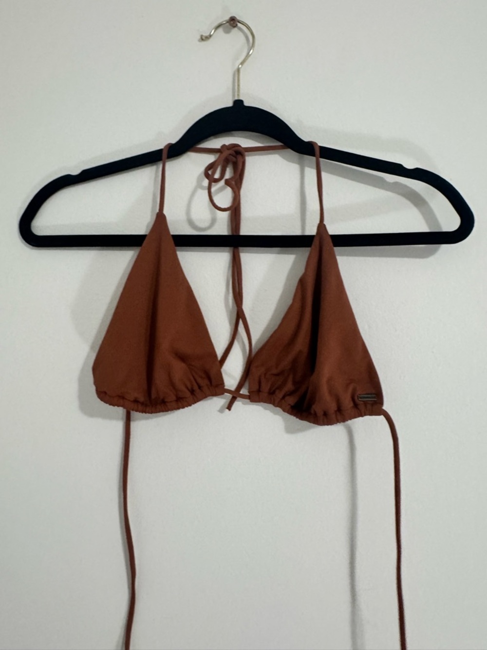 O'Neill Rust Brown Bikini Top with Metal Logo